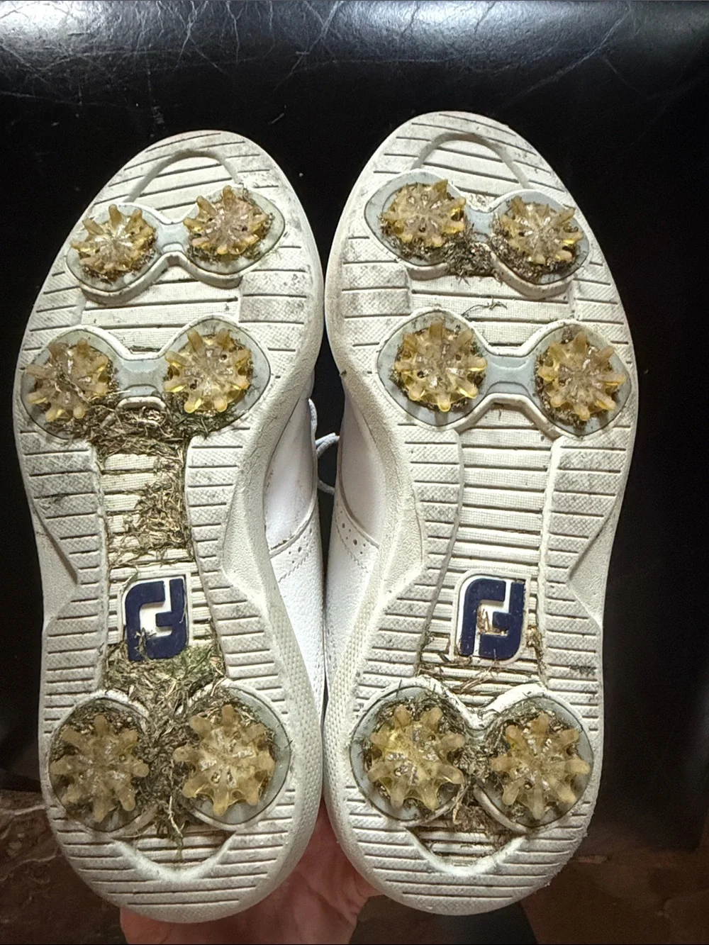 Men's/Boy’s White Leather FootJoy golf Shoes